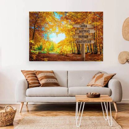 Personalized Custom Canvas Print ’Autumn Forrest’