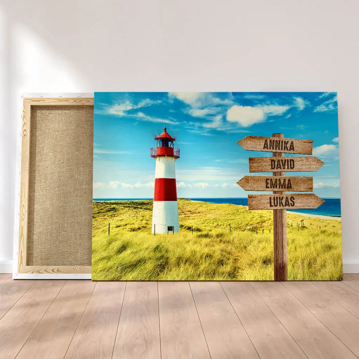 Personalized Custom Canvas Print ’Light House’