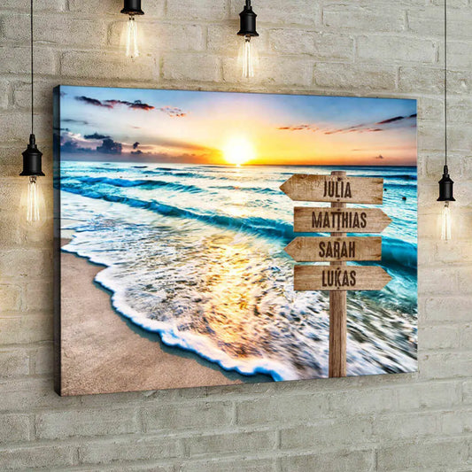 Personalized Custom Canvas Print ’Ocean’ - 12" x  8"