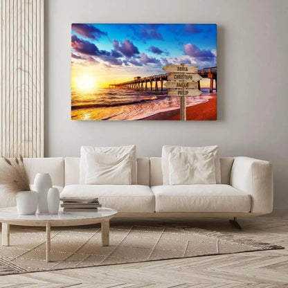 Personalized Custom Canvas Print ’Pier’