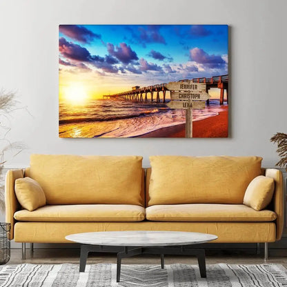Personalized Custom Canvas Print ’Pier’