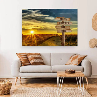 Personalized Custom Canvas Print ’Sunset’