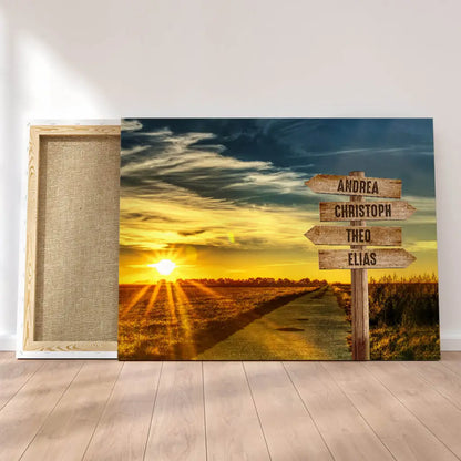 Personalized Custom Canvas Print ’Sunset’