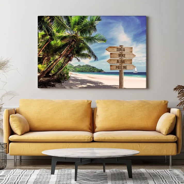 Personalized Custom Canvas Print ’Beach’