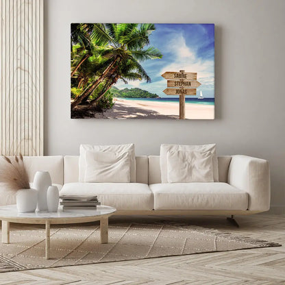 Personalized Custom Canvas Print ’Beach’