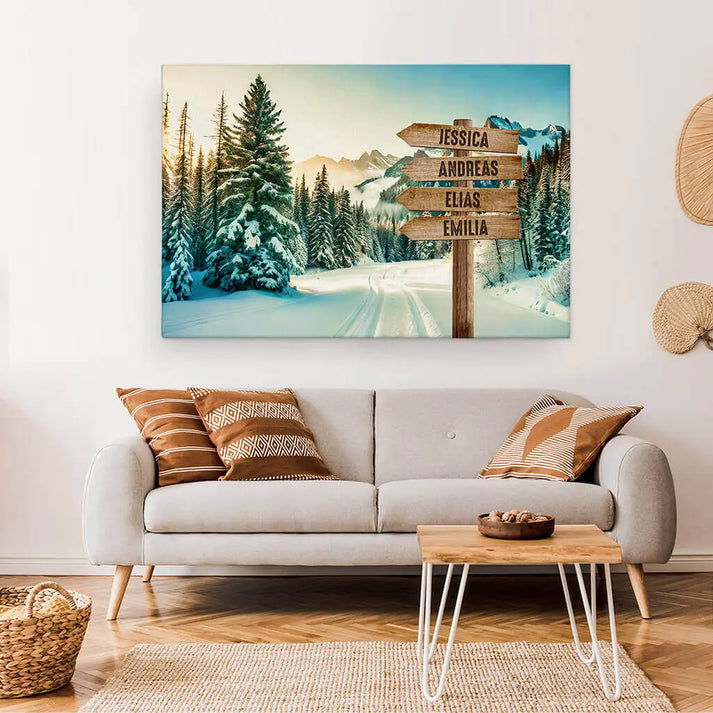 Personalized Custom Canvas Print ’Winter Landscape’