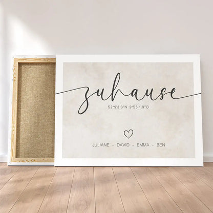 Personalized Custom Canvas Print ’Home’