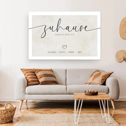 Personalized Custom Canvas Print ’Home’