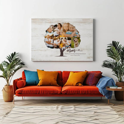 Picture Tree Mom - Personalized Custom Canvas