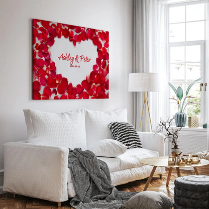 Rose Heart - Personalized Custom Canvas