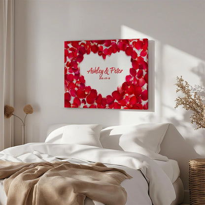 Rose Heart - Personalized Custom Canvas
