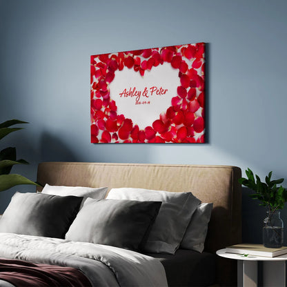 Rose Heart - Personalized Custom Canvas