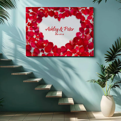 Rose Heart - Personalized Custom Canvas