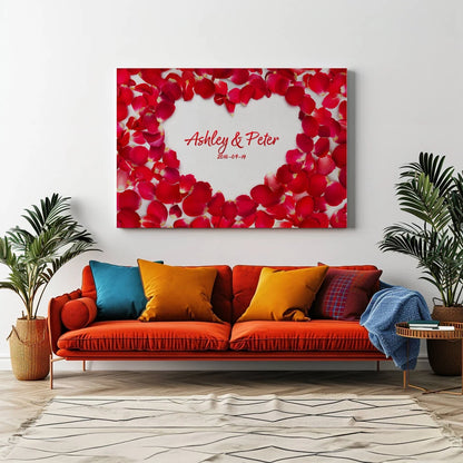 Rose Heart - Personalized Custom Canvas
