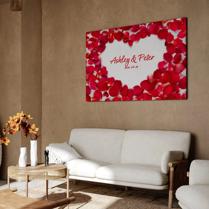 Rose Heart - Personalized Custom Canvas