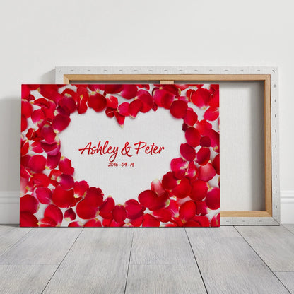 Rose Heart - Personalized Custom Canvas