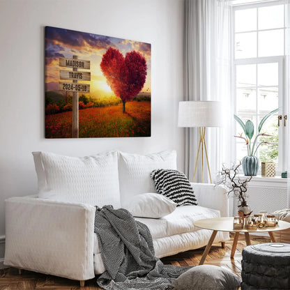 Heart Tree - Personalized Custom Canvas