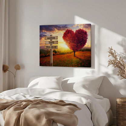 Heart Tree - Personalized Custom Canvas