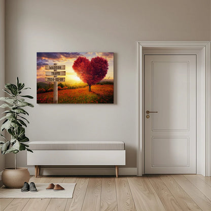 Heart Tree - Personalized Custom Canvas