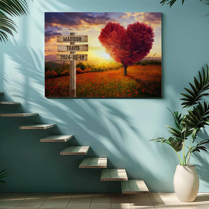 Heart Tree - Personalized Custom Canvas