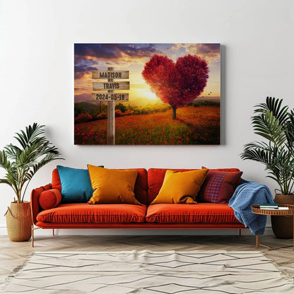 Heart Tree - Personalized Custom Canvas