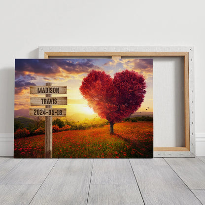 Heart Tree - Personalized Custom Canvas