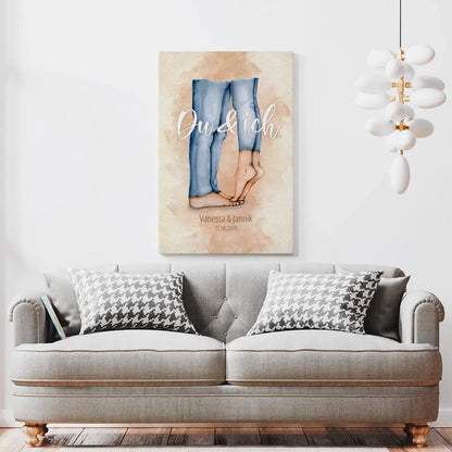 You and Me - Personalized Custom Canvas