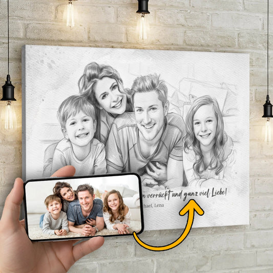 Your Family Photo, Turned into Art - Personalized Custom Canvas