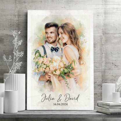 Personalized Wedding Canvas “Forever” – Your Photo Turned Into Art