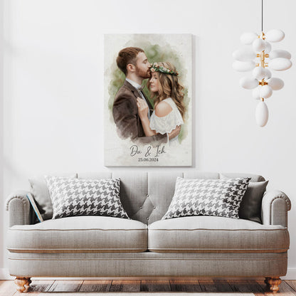 Personalized Wedding Canvas “Forever” – Your Photo Turned Into Art