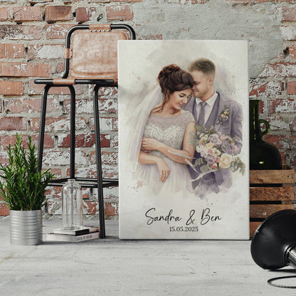 Personalized Wedding Canvas “Forever” – Your Photo Turned Into Art