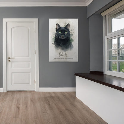 Your Cat, Turned Into Art - Personalized Custom Canvas