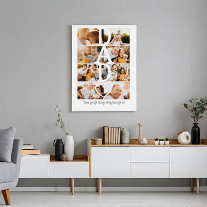 Collage Dad - Personalized Father’s Day Gift – Custom Photo Canvas
