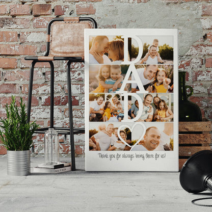 Collage Dad - Personalized Father’s Day Gift – Custom Photo Canvas
