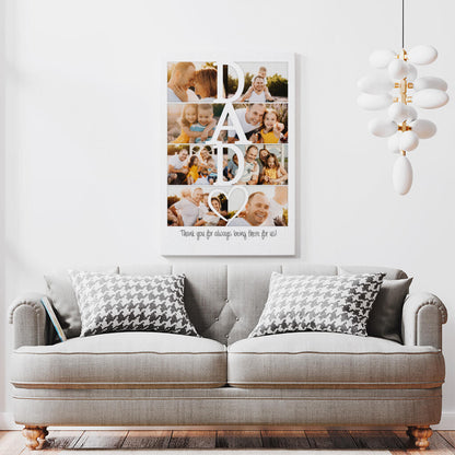 Collage Dad - Personalized Father’s Day Gift – Custom Photo Canvas
