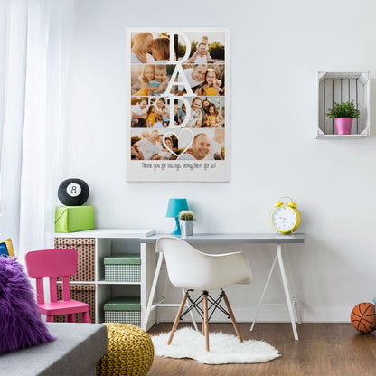 Collage Dad - Personalized Father’s Day Gift – Custom Photo Canvas