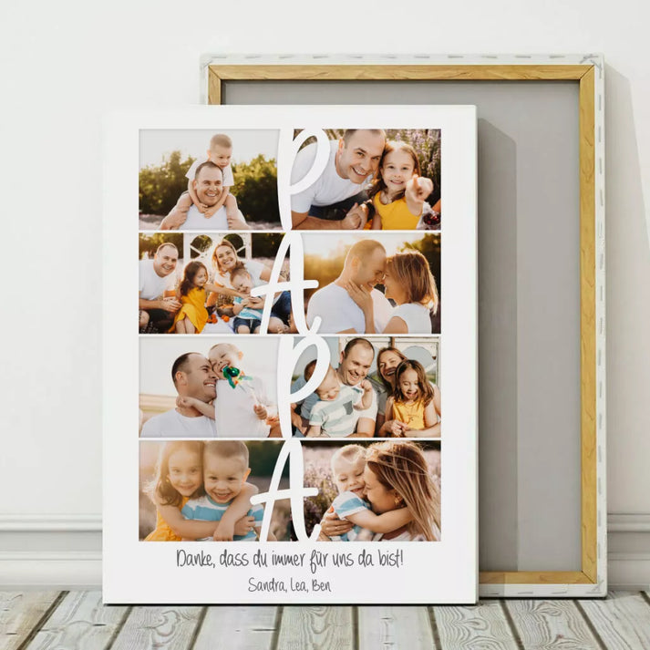 Personalized Custom Canvas Print Personalized Custom Canvas Print ’Collage Papa’ 1