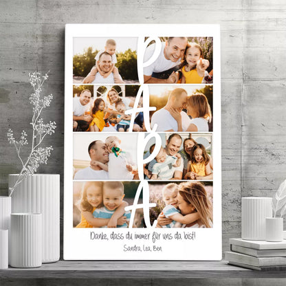 Personalized Custom Canvas Print Personalized Custom Canvas Print ’Collage Papa’ 2